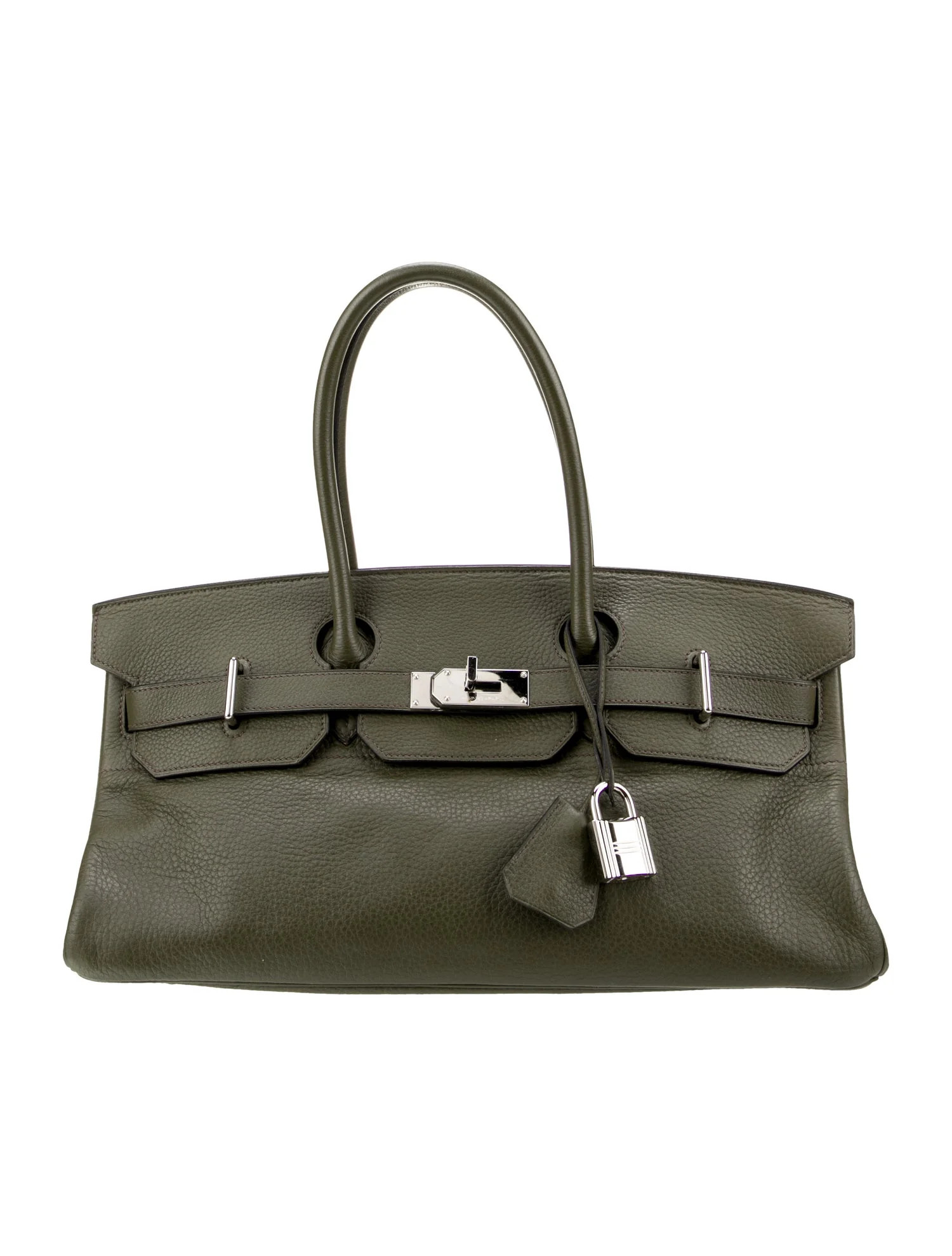 Hermès Clemence JPG Shoulder Birkin 42 - Green Handle Bags, Handbags - HER805687 | The RealReal | The RealReal