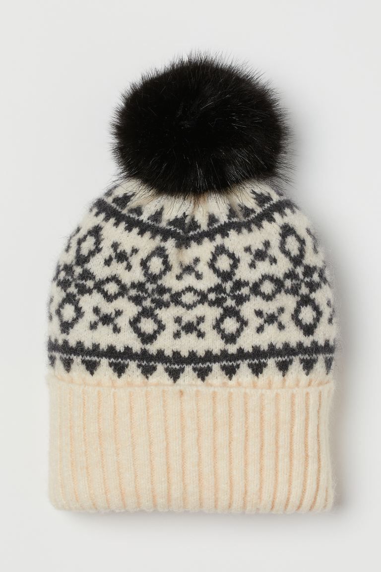 Knit Hat with Pompom | H&M (US + CA)