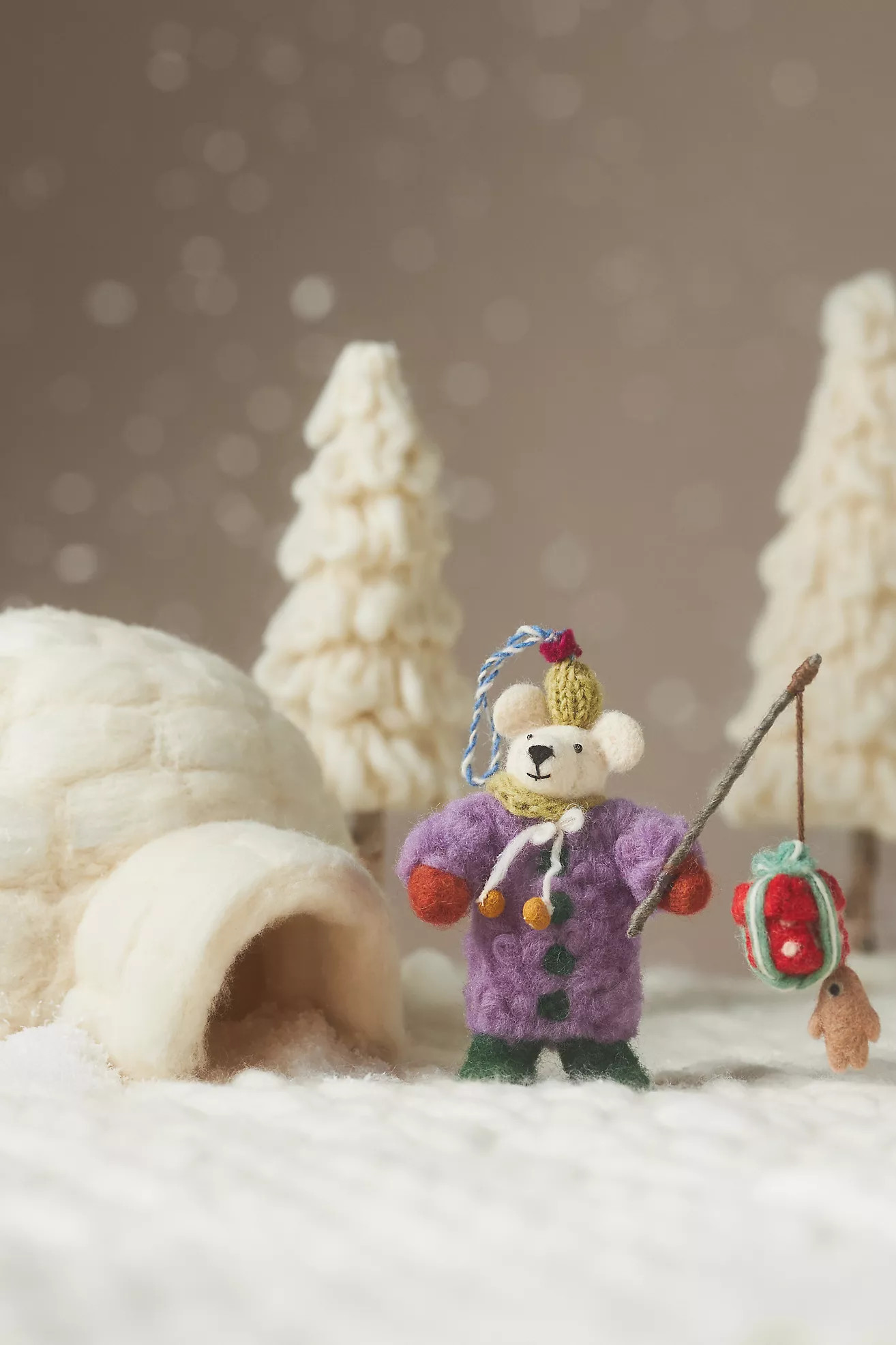 Handmade Felt Bear Ornament | Anthropologie (US)