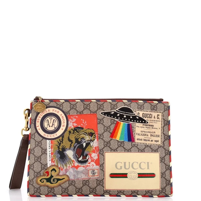 Pre-Owned Gucci Courrier Pouch GG Coated Canvas with Applique By Rebag | Walmart (US)
