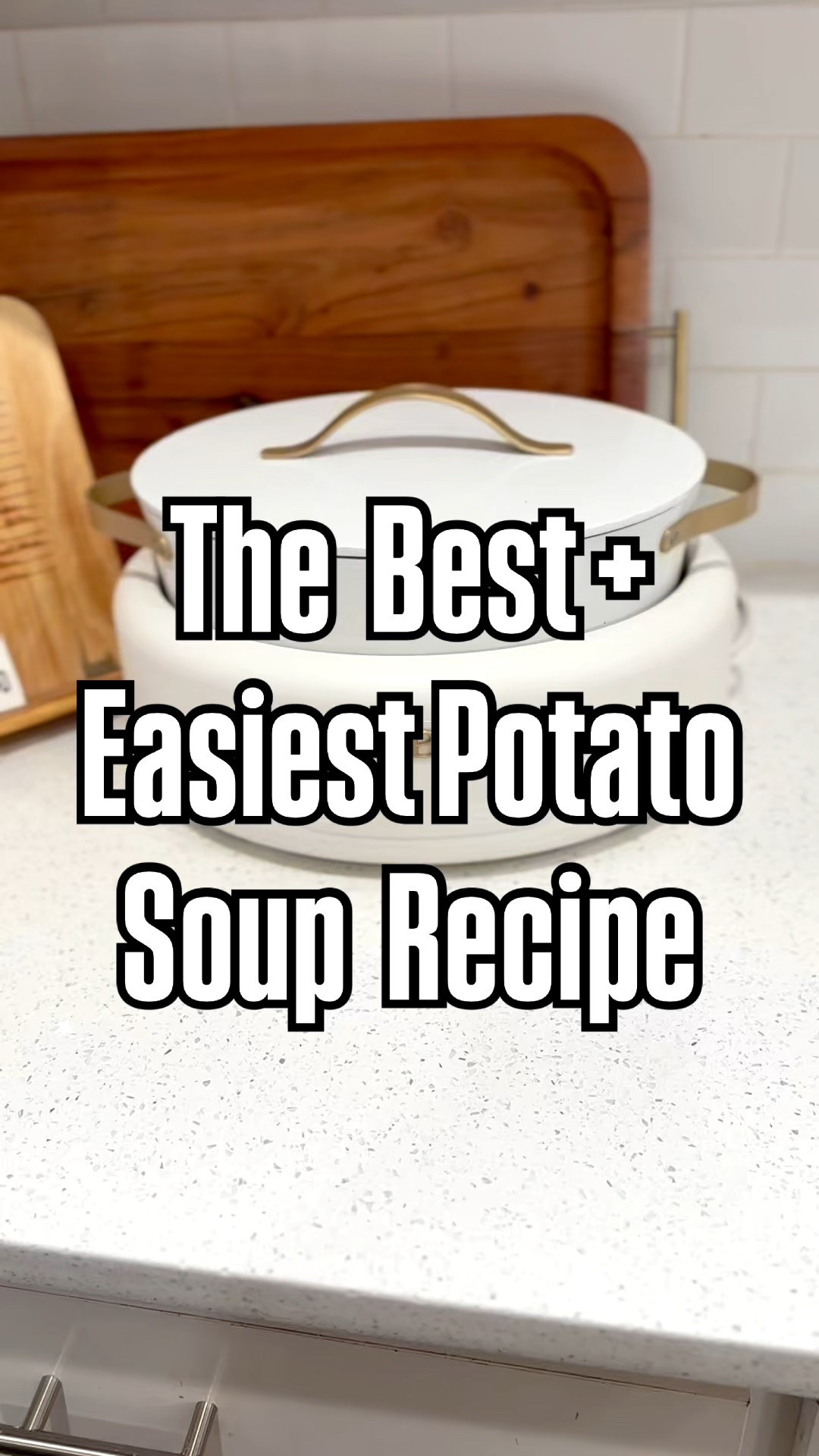 SAVE this post because you are going to want to make this on repeat…trust me! 

1 Bag Of Frozen Shredded Hashbrowns
1 Can Cream Of Chicken Soup
1 Can Cheddar Cheese Soup
1 Stick Of Butter
1 Container French Onion Dip 
1 Cup Of Milk
Bacon Bits

Throw all ingredients in your crockpot on high for 4 hours and enjoy! I serve with extra cheese, bacon bits, and rolls and it’s ALWAYS a hit. Comment LINK and I’ll send you a link to my beautiful crockpot! #soupseason #easyrecipe #familydinner 