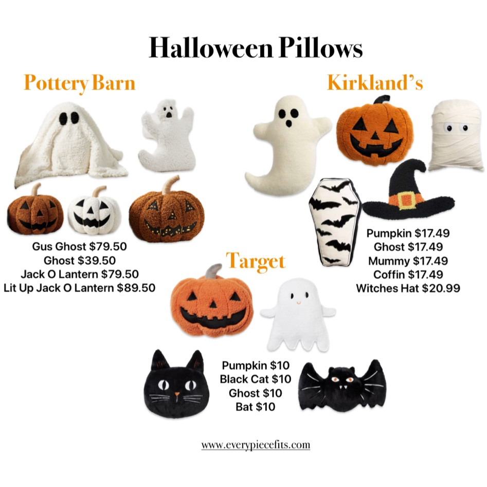 These Halloween pillows are on trend right now!! But, you can find similar styles at different price points that meet your budget and on sale!  #everypiecefits

#LTKSeasonal #LTKhome #LTKHalloween