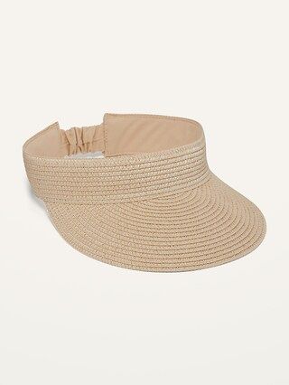 Straw Visor Sun Hat for Women | Old Navy (US)