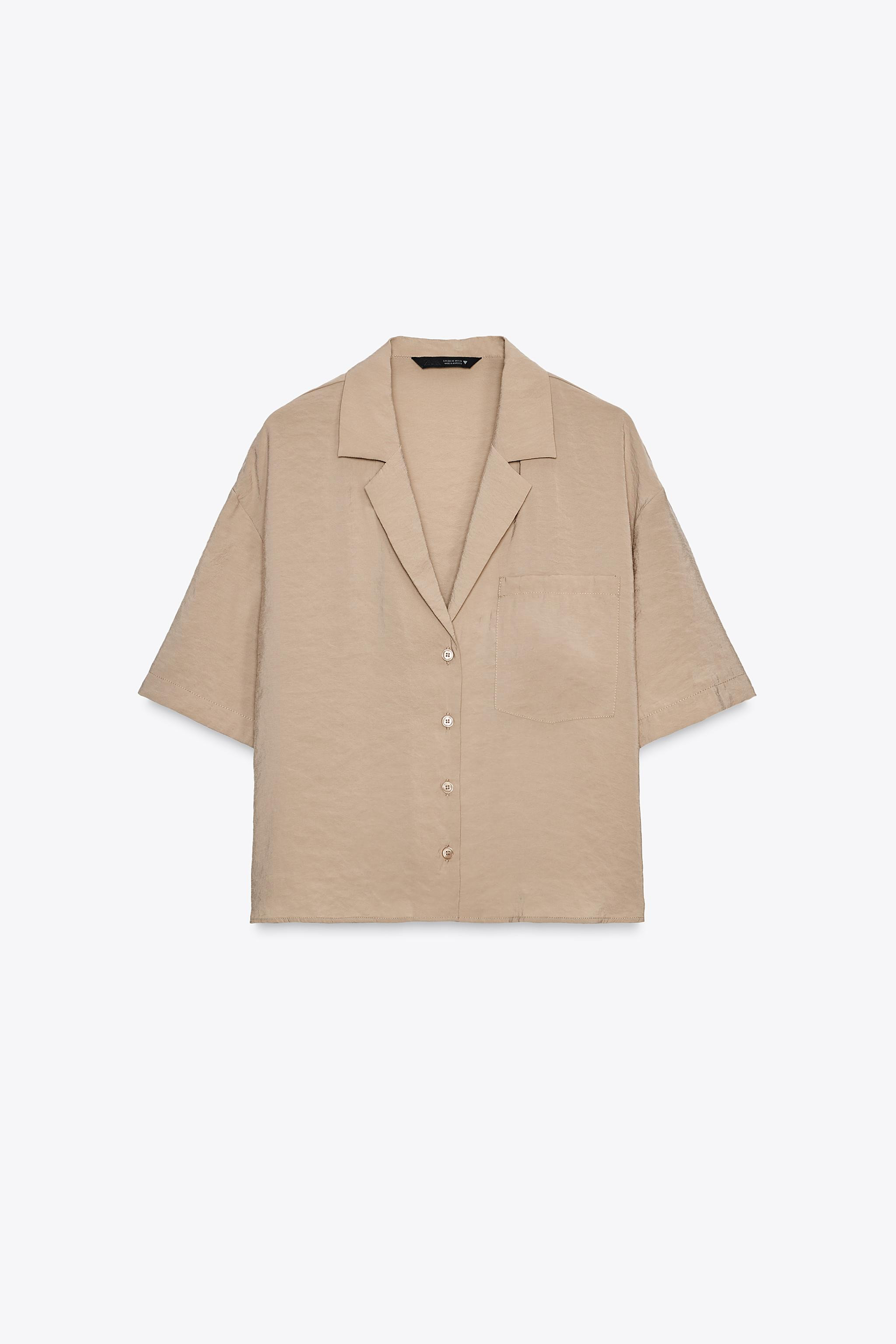 FLOWY SHORT SLEEVE SHIRT | Zara US