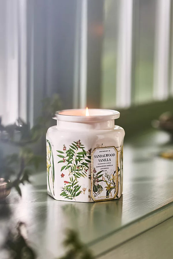 Apothecary 18 Woody Sandalwood Vanilla Ceramic Jar Candle | Anthropologie (US)