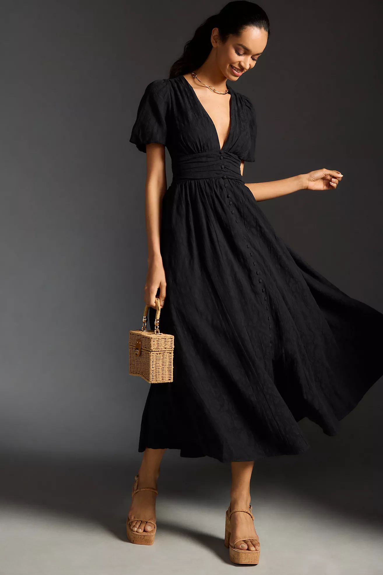 The Katerina Button-Front Dress | Anthropologie (US)