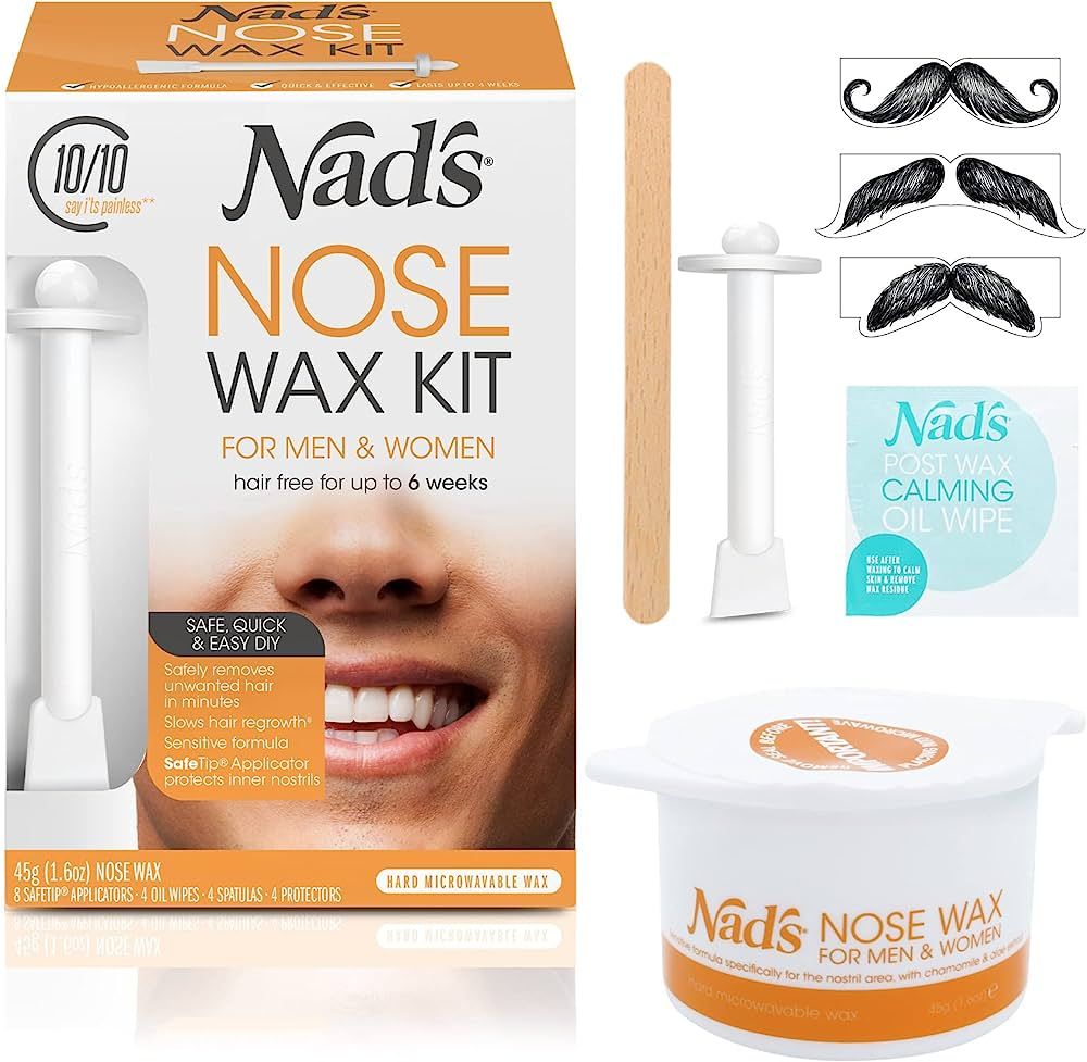 Nad's Nose Wax Kit for Men & Women - Waxing Kit for Quick & Easy Nose Hair Removal, 1 Count | Amazon (US)