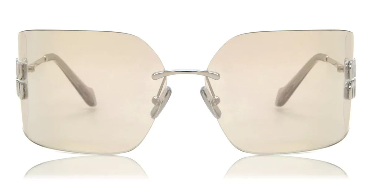 Miu Miu MU54YS 1BC10F Women’s Sunglasses Silver Size 80 | SmartBuyGlasses Global