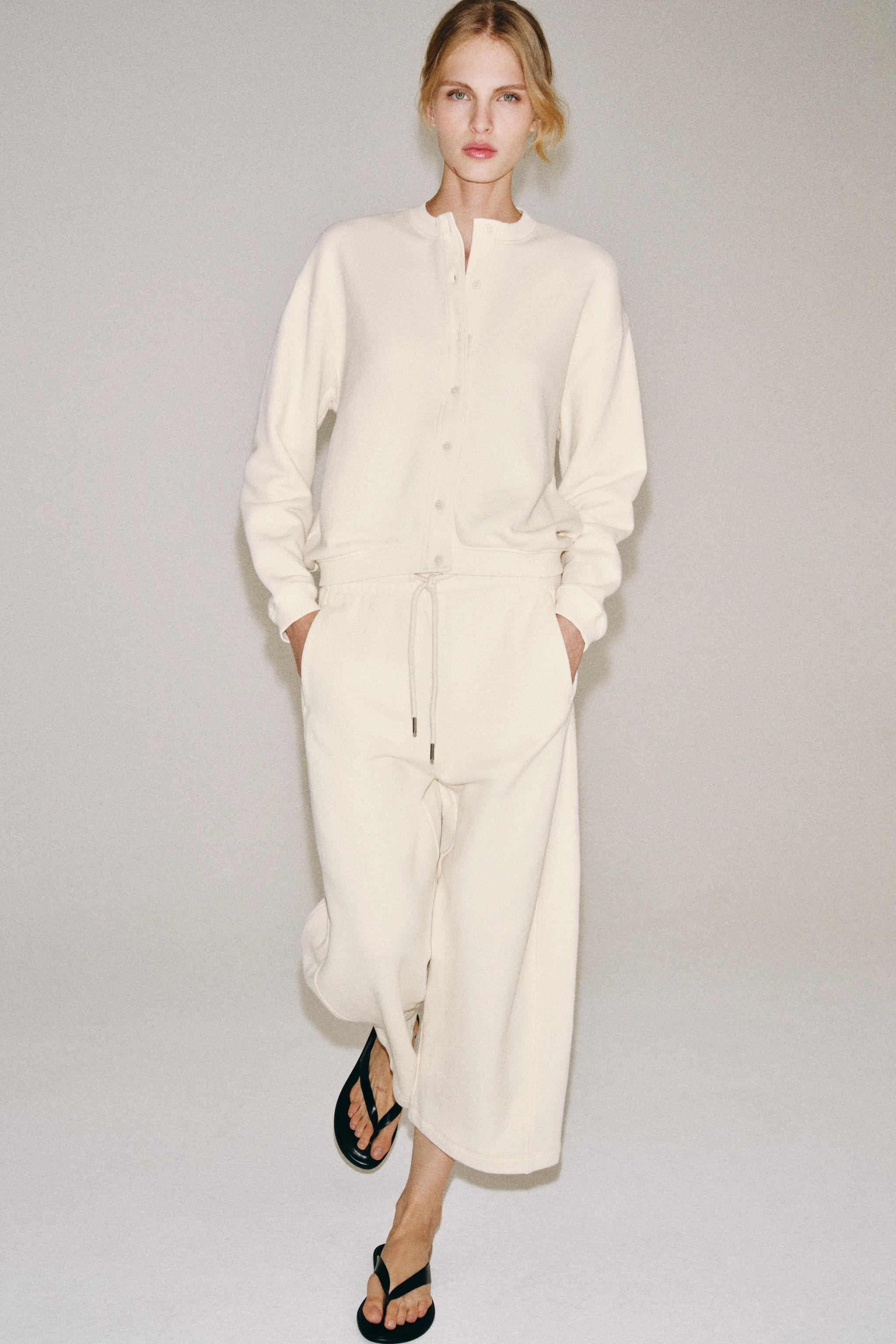 COTTON BUTTON-UP SWEATSHIRT | Zara US