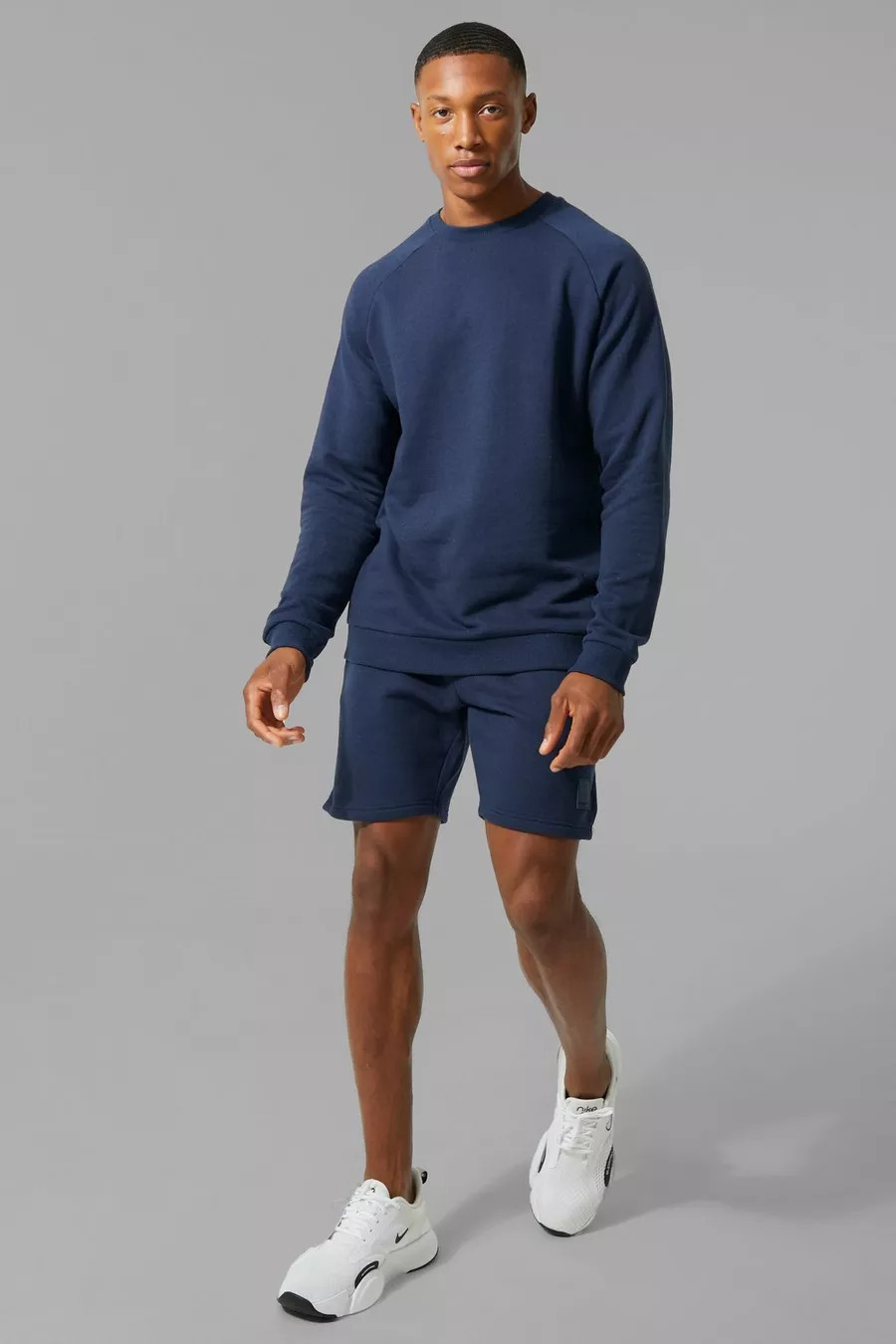 Man Active Sweatshirt Short Set | Boohoo.com (NO)