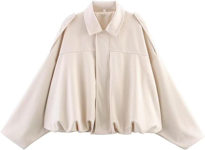 Women's Faux Suede Bomber Jacket Oversized Pilot Coats Fall Lapel Zip Up Motorcycle Streetwear Ou... | Amazon (US)