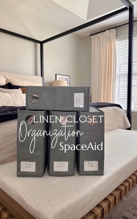 If your linen closet is feeling a bit chaotic and disorganized, fear not - @spaceaid_official has the perfect solution. This set of 4 organizer set can be used to store bed sheets, throw blankets, pillow covers, towels, and so much more! The labels and front circle windows make it quick and easy to identify what’s inside. These are the ultimate storage solution to maximize space in your linen closet. 
#linenclosetorganization #homeorganization #storageideas #storagesolutions

#LTKhome #LTKVideo #LTKfamily