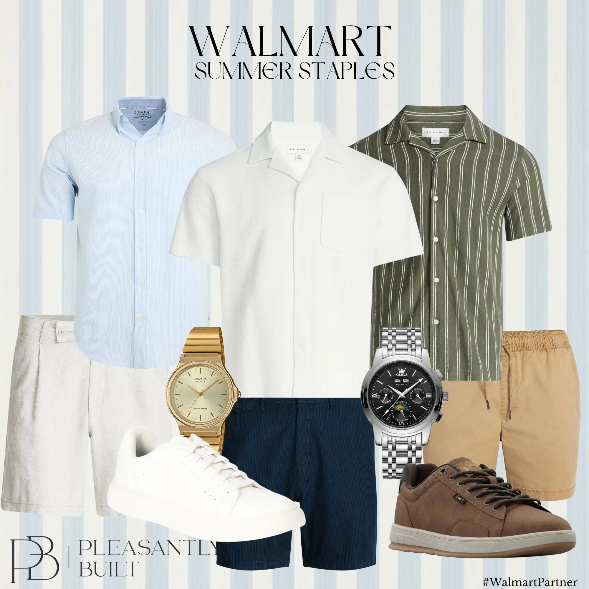 Easy, elevated men’s style made affordable 👌 These Walmart finds include breezy linen shirts and shorts, polished commuter pants, relaxed pull-on shorts, classic polo sweaters, laid-back camp shirts, stylish sneakers, and everyday watches perfect for creating effortless warm-weather looks ☀️👟⌚

#LTKmens #LTKstyle #LTKfinds #WalmartFashion #WalmartFinds #MensFashion #MensStyle #AffordableFashion #LinenStyle #CampShirt #PoloStyle #CommuterPants #MensShorts #SneakerStyle #WatchStyle #CasualStyle #SummerStyle #VacationStyle #EverydayStyle #Menswear #WeekendStyle #WarmWeatherStyle #ClassicMenswear #ModernStyle #FashionFinds #EasyStyle #MensOutfits #OnTrendFashion #LTKunder50 #SmartCasual #pleasantlybuilt 

 #LTKWorkwear #LTKTravel #LTKMens