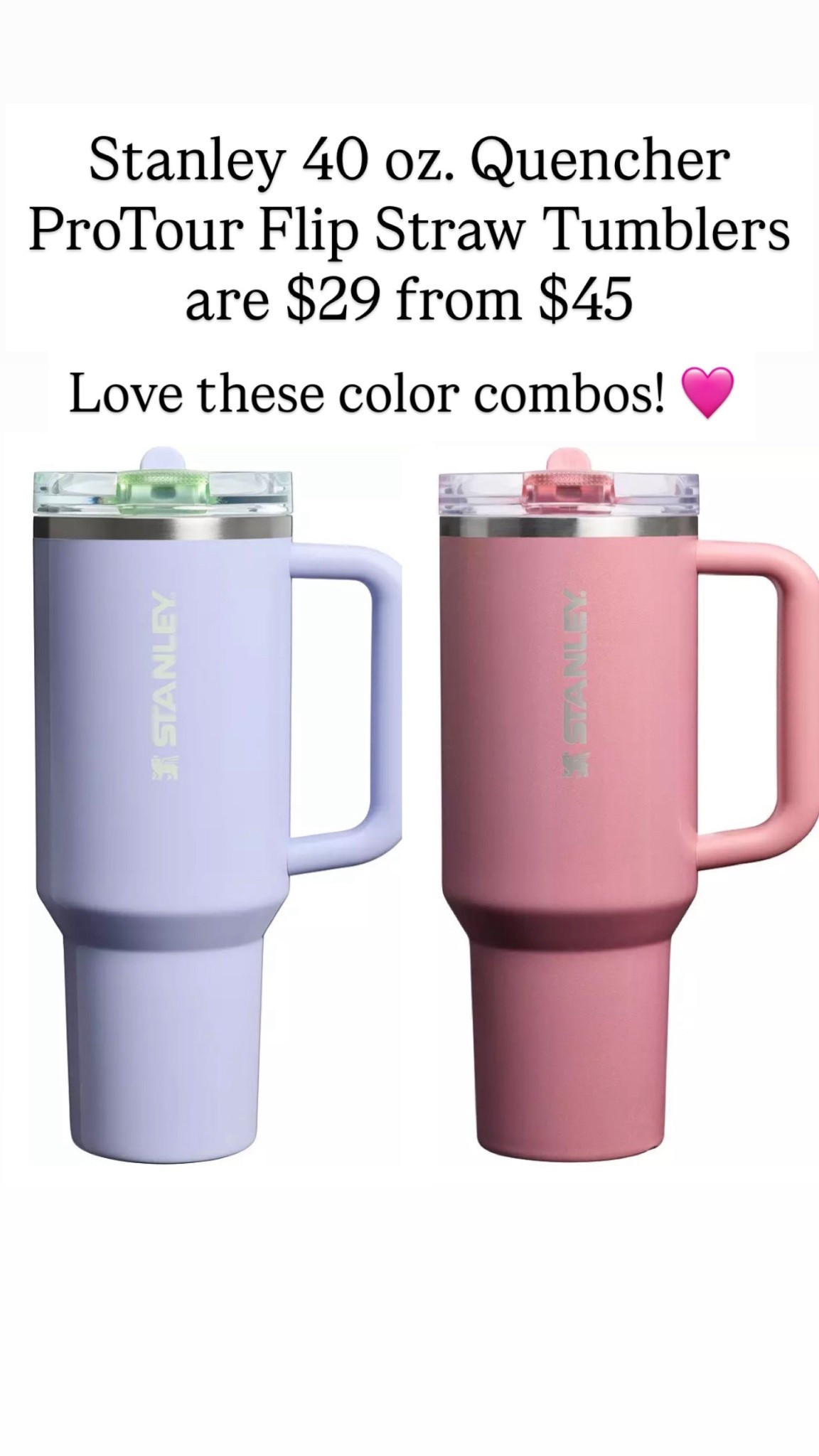 These Stanley tumblers are on sale right now for $29! These are incredible. I love how they have the flip up straw so they don’t leak. ￼

#LTKValentine #LTKSaleAlert