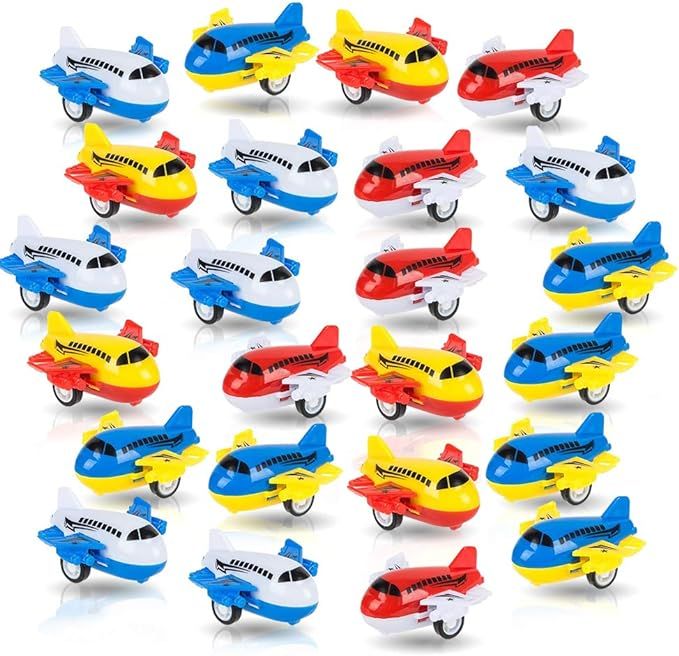 ArtCreativity Pullback Airplane Toys for Boys and Girls, Set of 24, Colorful 2 Inch Pull Back Pla... | Amazon (US)