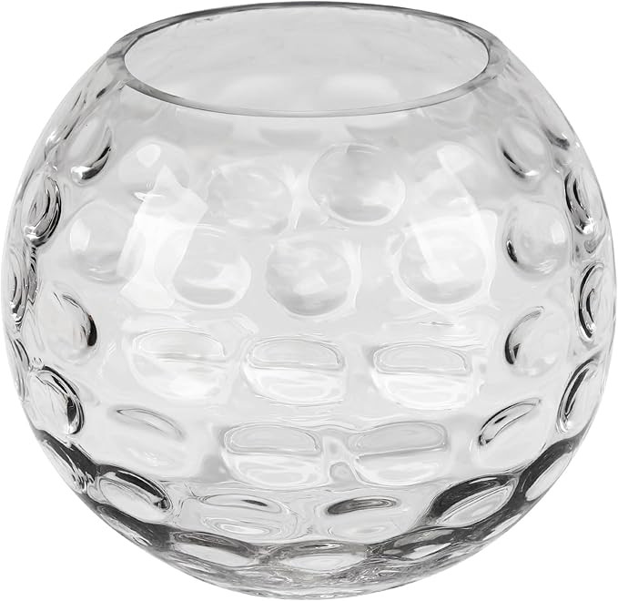 7.5" Dia Handmade Sturdy Dimpled Bubble Glass Vases, Bubble Planter Terrarium, Bud Vase, Fish Bow... | Amazon (US)