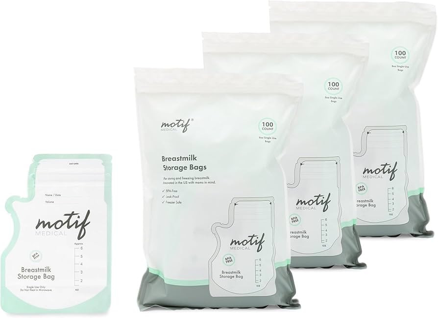 Motif Medical Milk Storage Bags - 300ct Clear | Amazon (US)