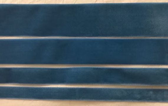 Williamsburg Blue Velvet Ribbon in different widths | Etsy (US)