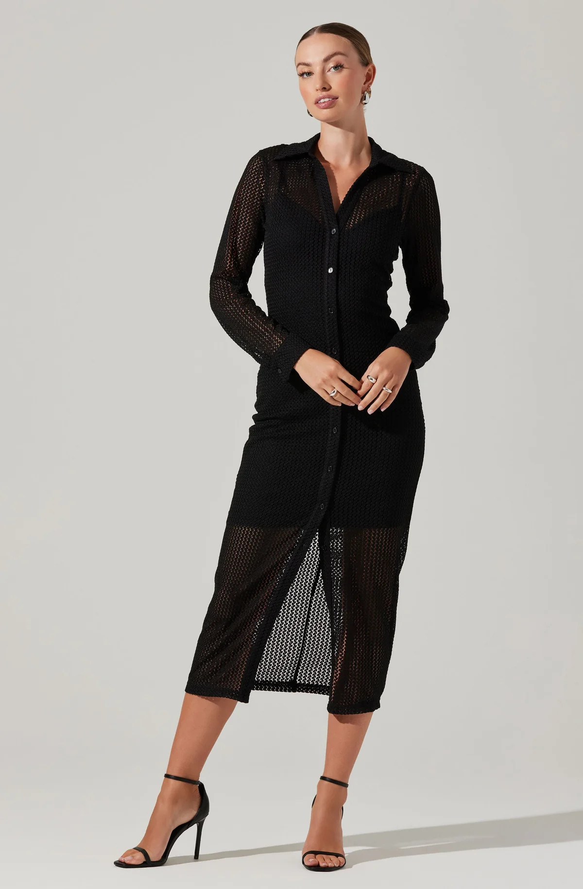 Tawna Open Stitch Midi Dress | ASTR The Label (US)