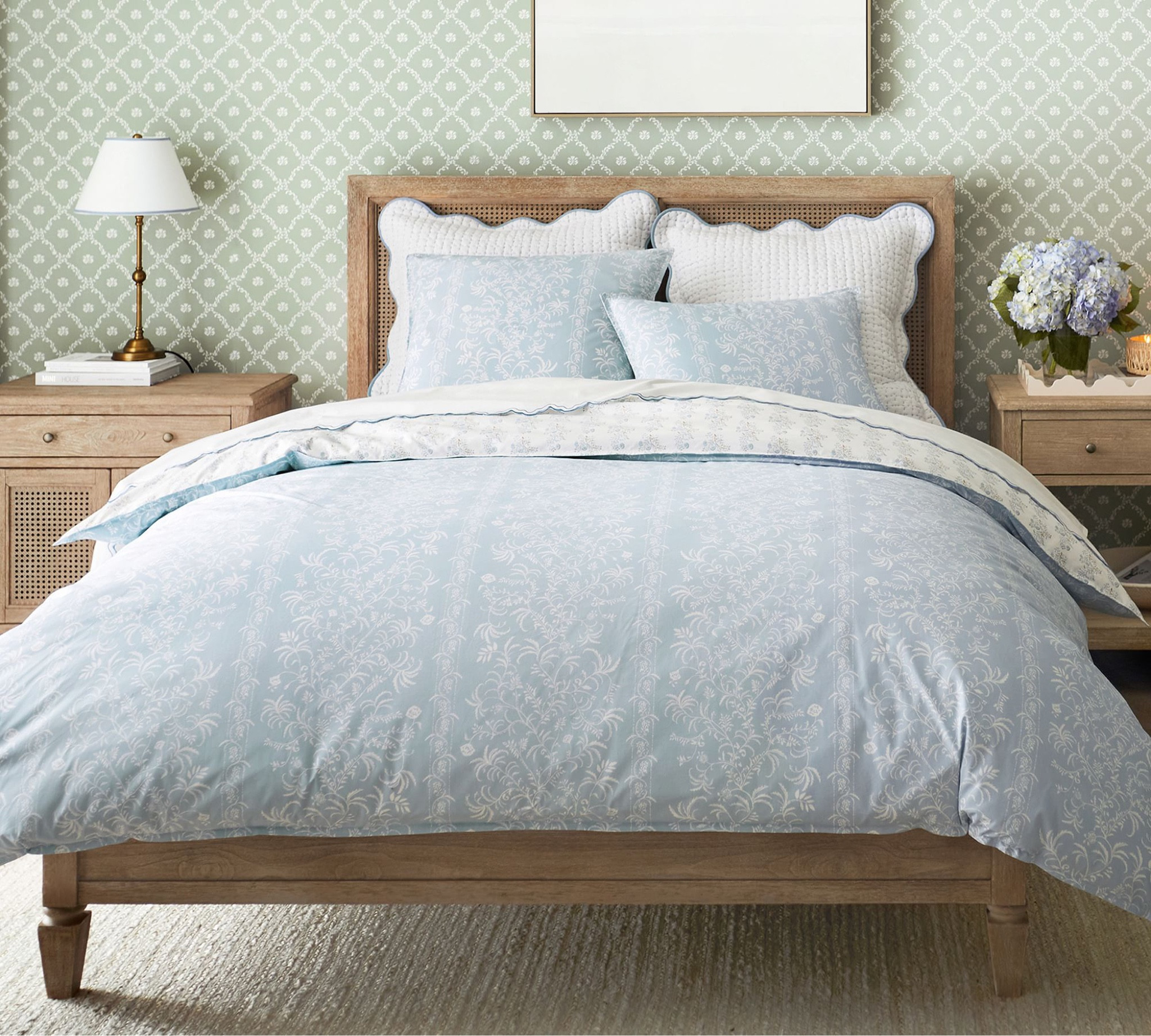 Blue marigold bedding and scallop trim theme💙💚

#LTKhome #LTKsalealert