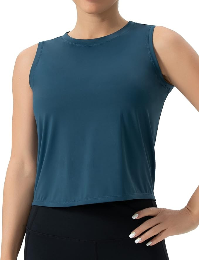 THE GYM PEOPLE Women's Workout Tops in Ice Silk Quick Dry Sleeveless | Amazon (US)