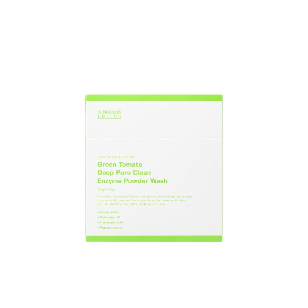 SUNGBOON EDITOR - Green Tomato Deep Pore Clean Enzyme Powder Wash - 1.5g*10ea | STYLEVANA