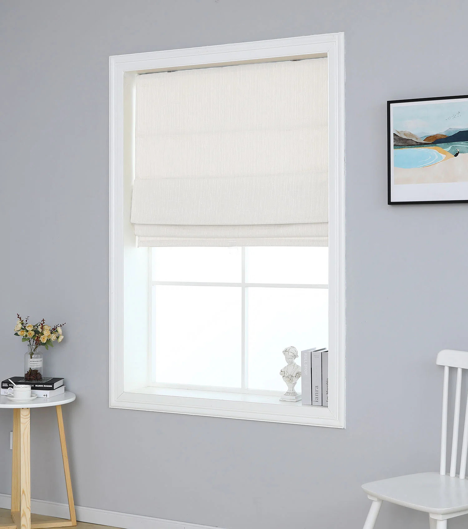 Cordless Woven Fabric Room Darkening Roman Shades | Wayfair North America