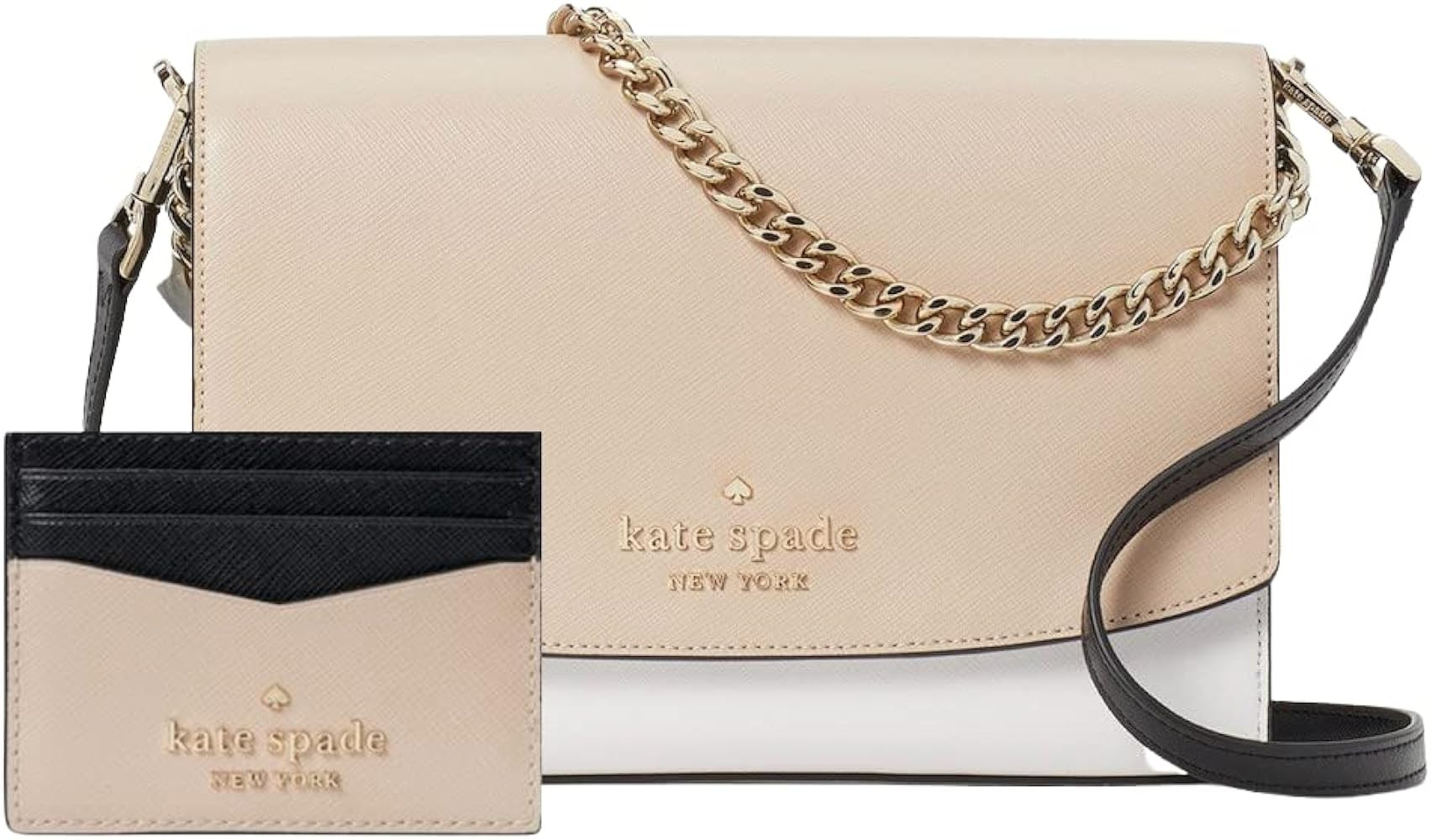 Kate Spade Carson Convertible Crossbody Handbag With Card Case (Warm beige) | Amazon (US)
