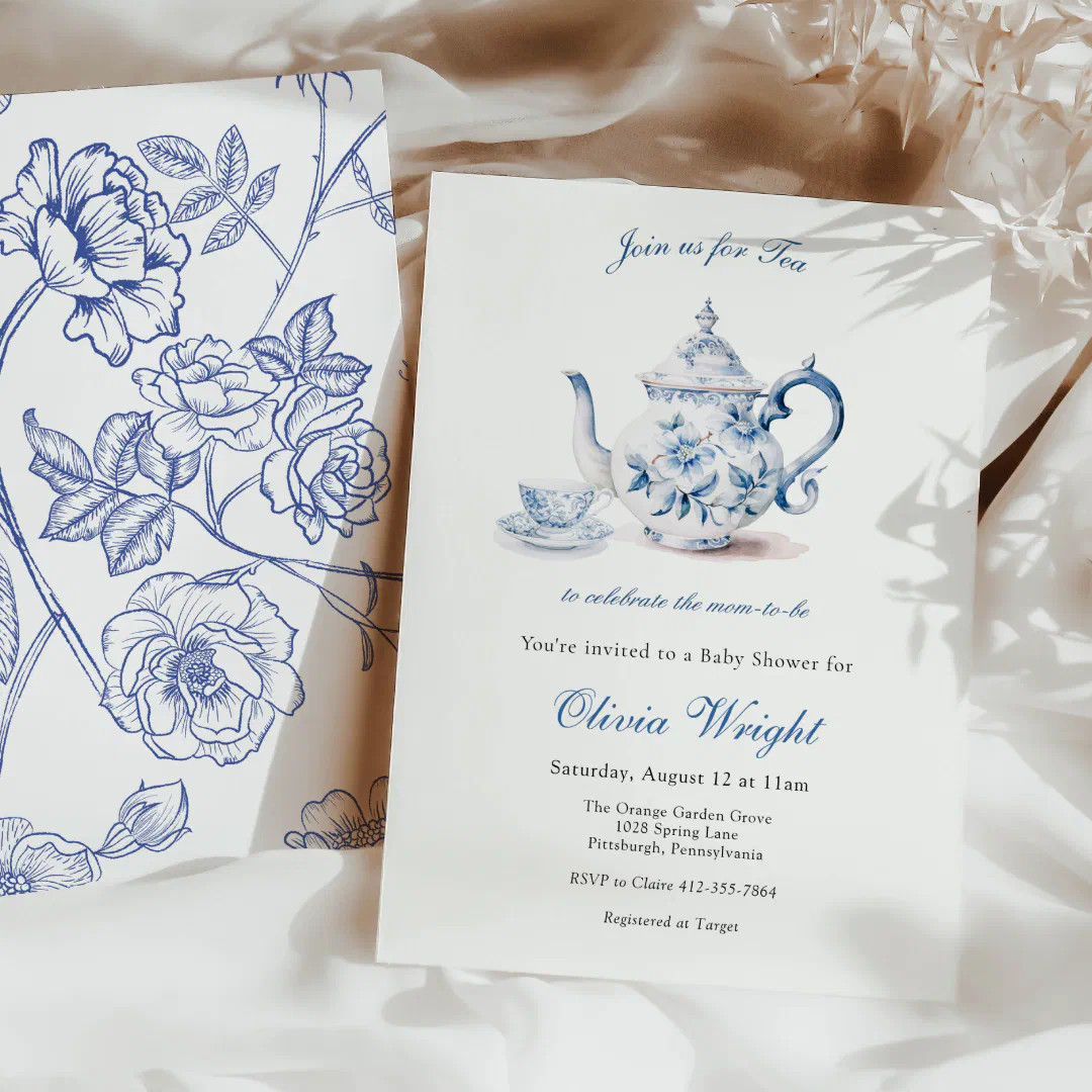 Tea for the Mom to Be Baby Shower Tea Party  Invitation | Zazzle | Zazzle