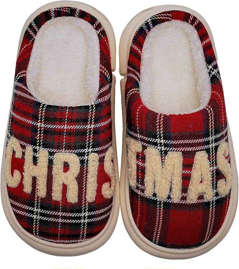 IceUnicorn Kids Slippers for Girls Boys Plush Fleece Slip On House Slippers Customized Letters Bi... | Amazon (US)