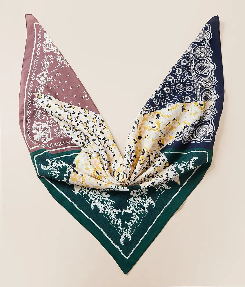 Mixed Print Fashion Scarf | Buckle
