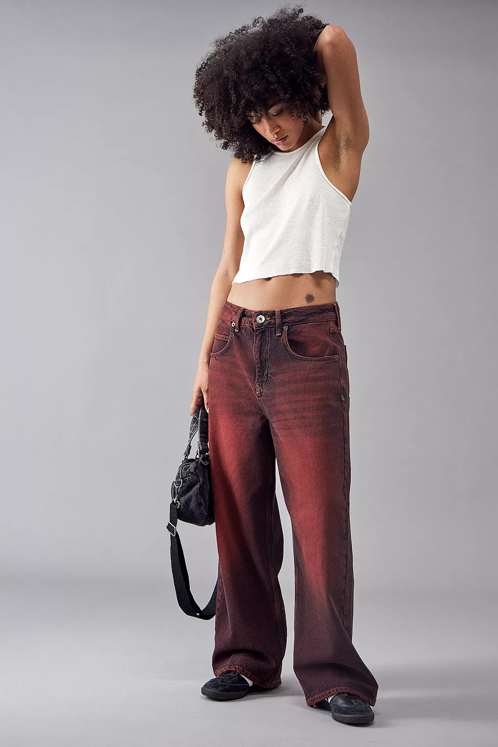 BDG Burgundy Tinted Jaya Baggy Jeans | Urban Outfitters (EU)