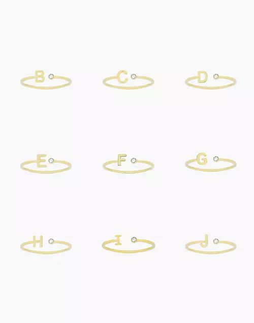 Katie Dean Jewelry™ 18k Gold-Plated Initial Ring | Madewell