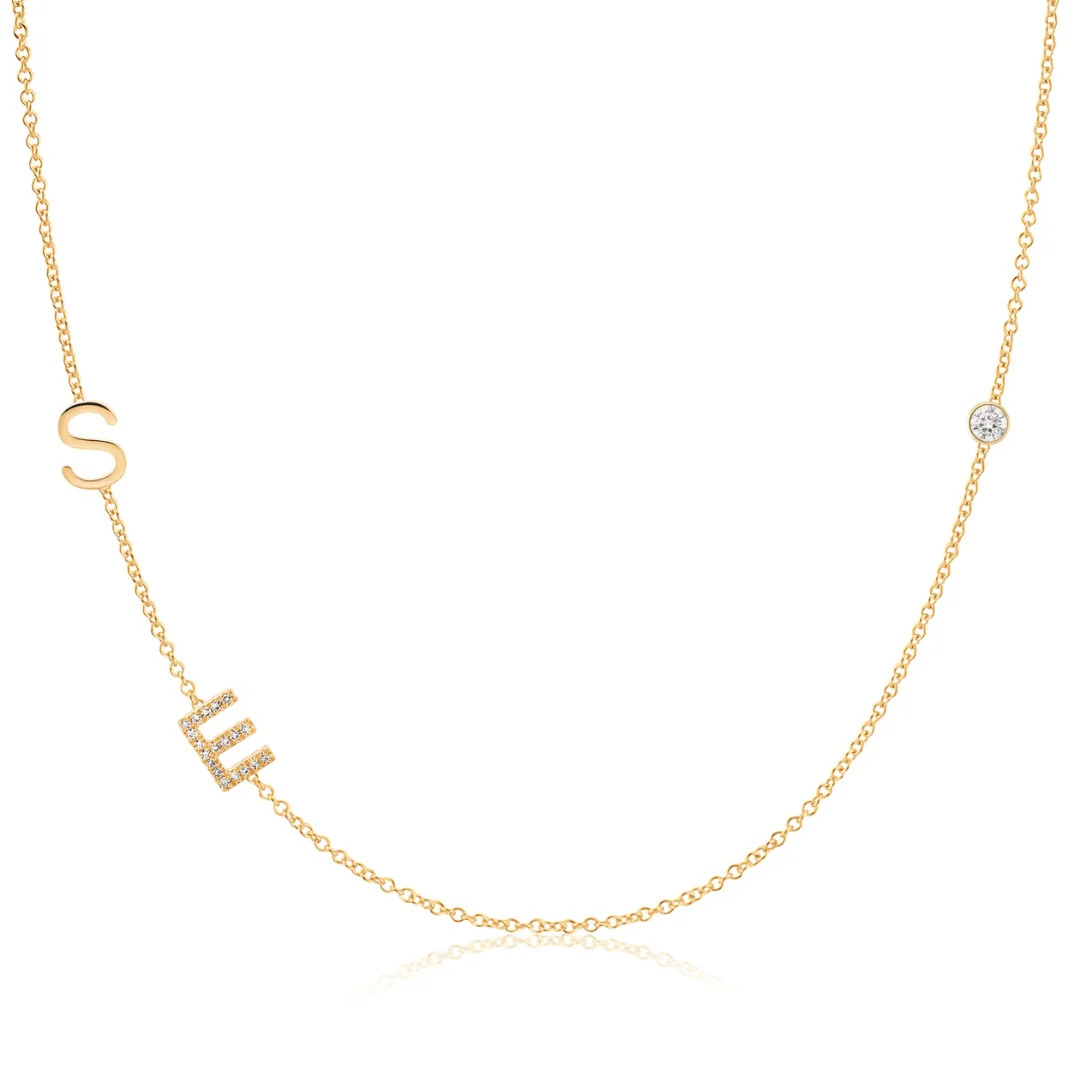 Custom Gold Necklace - 3 Letters | Maya Brenner