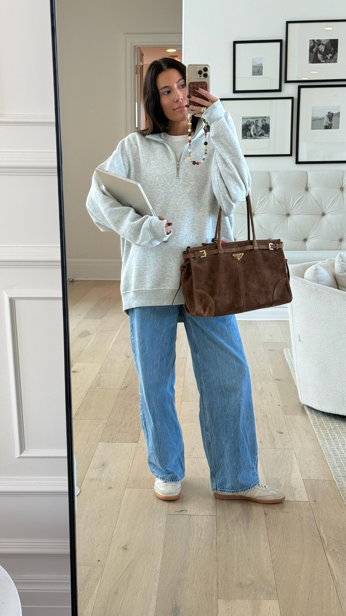 Wearing my husbands half zip - so cozy!

Abercrombie, Abercrombie jeans, suede bag, Prada bag, casual outfit, fall outfit 

#LTKFindsUnder100 #LTKSeasonal #LTKStyleTip