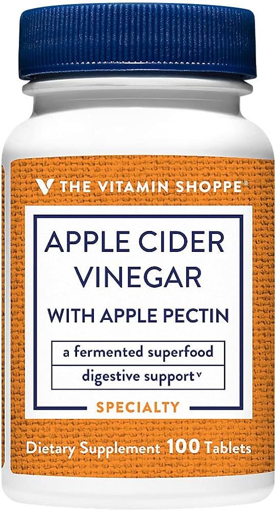 The Vitamin Shoppe Apple Cider Vinegar with Apple Pectin 108 MG - A Fermented Superfood with 25% ... | Amazon (US)