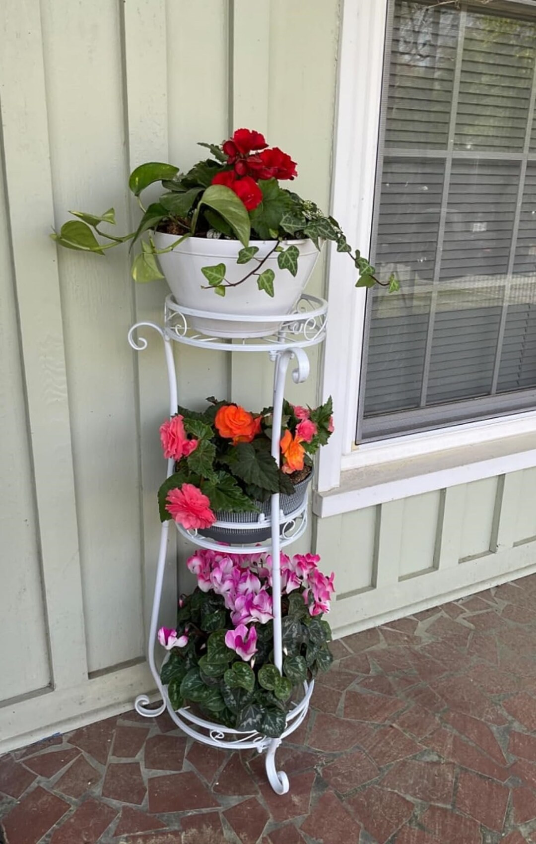 35 Rustproof Iron Flower Pot Holder Shelf 3-tier Tall Metal Plant Stand for Indoor and Outdoor St... | Etsy (US)