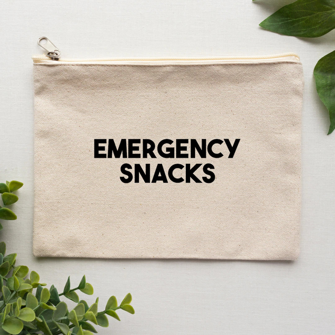 Emergency Snacks Zipper Pouch - Emergency Snacks Bag - Snack Pouch - Emergency Candy Zipper Pouch... | Etsy (US)