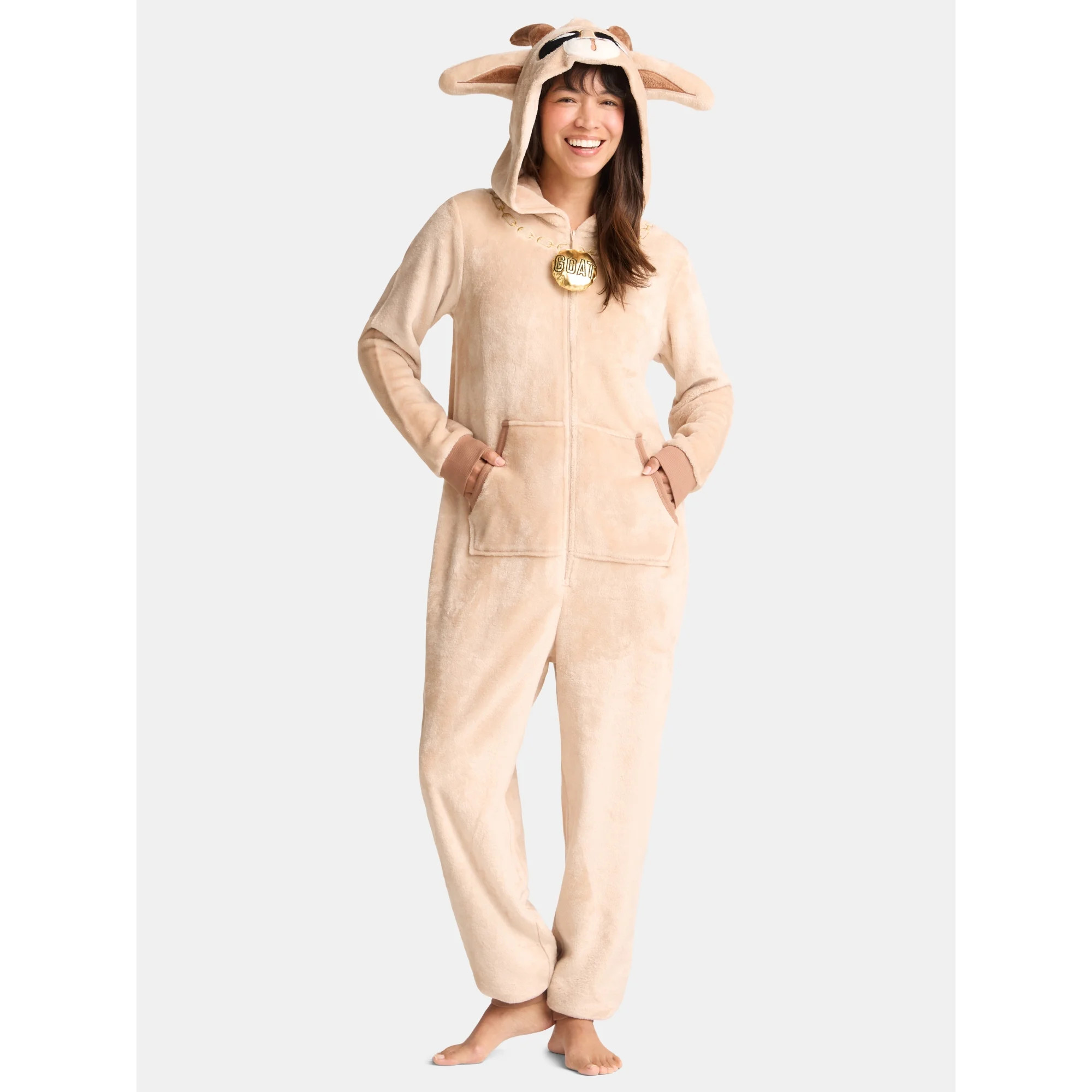 Women’s Cosplay Goat One Piece Pajamas from Holiday Time, Sizes XS-3X - Walmart.com | Walmart (US)