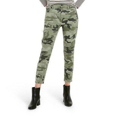 Women's Camo Print High-Rise Ankle Length Skinny Jeans - Nili Lotan x Target Olive Green | Target