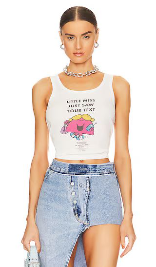 Little Miss Just Saw Your Text Rib Tank in White | Revolve Clothing (Global)