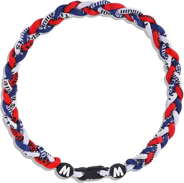 Premium 18inch Baseball Necklace w/Nylon Tri-Braided Rope Tornado Design | Amazon (US)