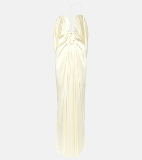 Cutout crêpe satin gown | Mytheresa (UK)