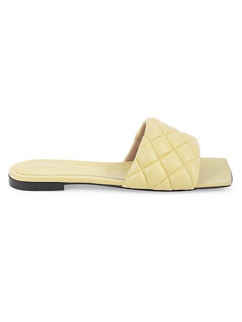 Padded Leather Flat Sandals | Saks Fifth Avenue