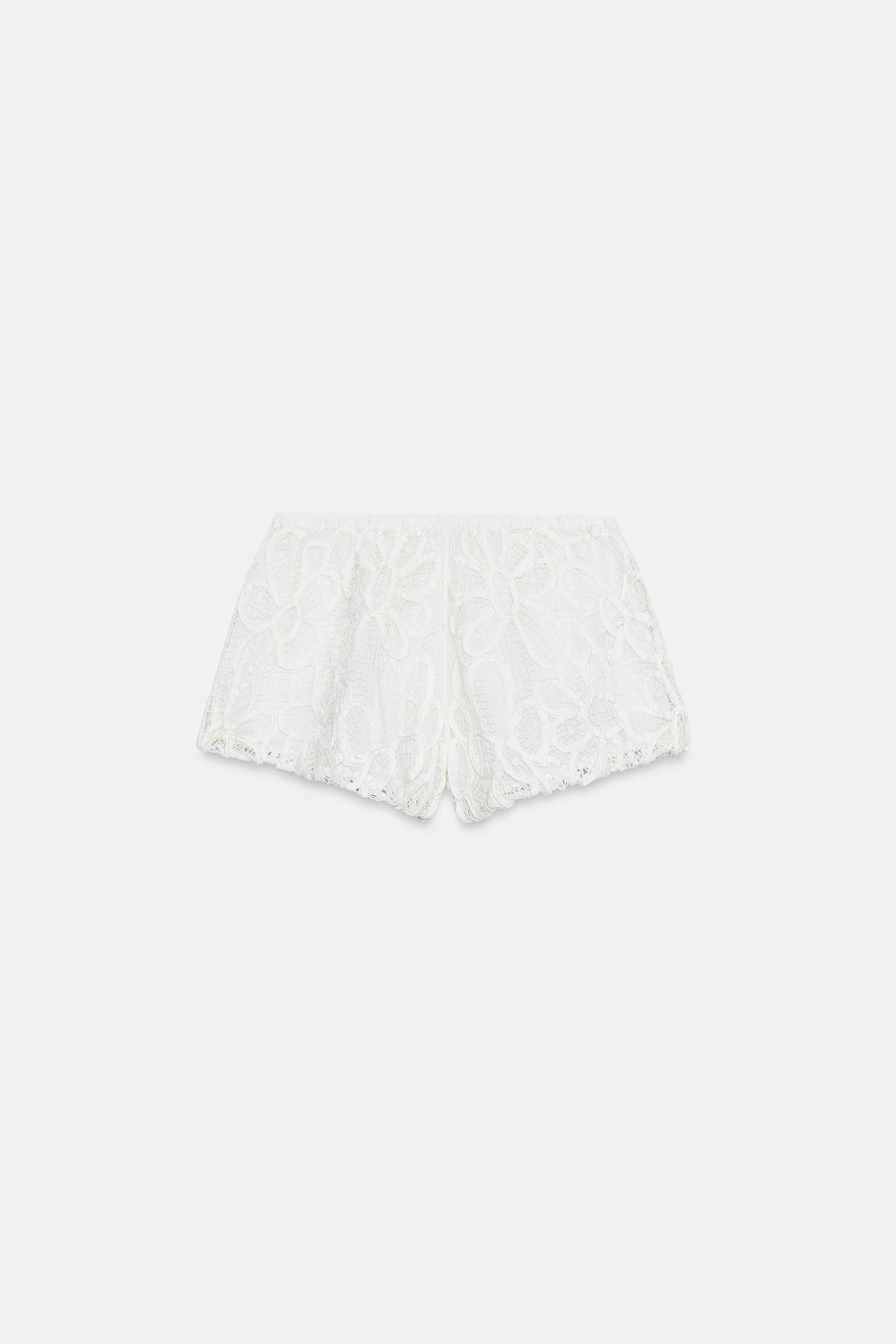 ZW COLLECTION EMBROIDERED SHORTS | Zara US