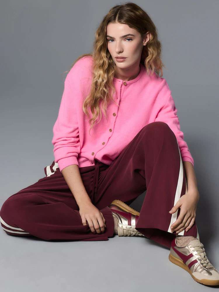 Roze bloemetjes - Gebreid vest met ronde hals | Next EU