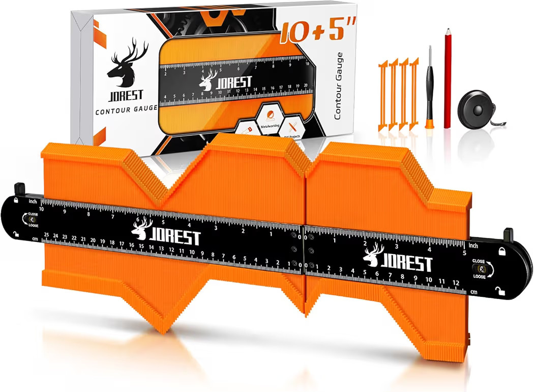 JOREST Connectable Contour Gauge (10+5 Inch), Gifts Ideas for Men Dad Handyman Husband Him, Shape... | Amazon (US)