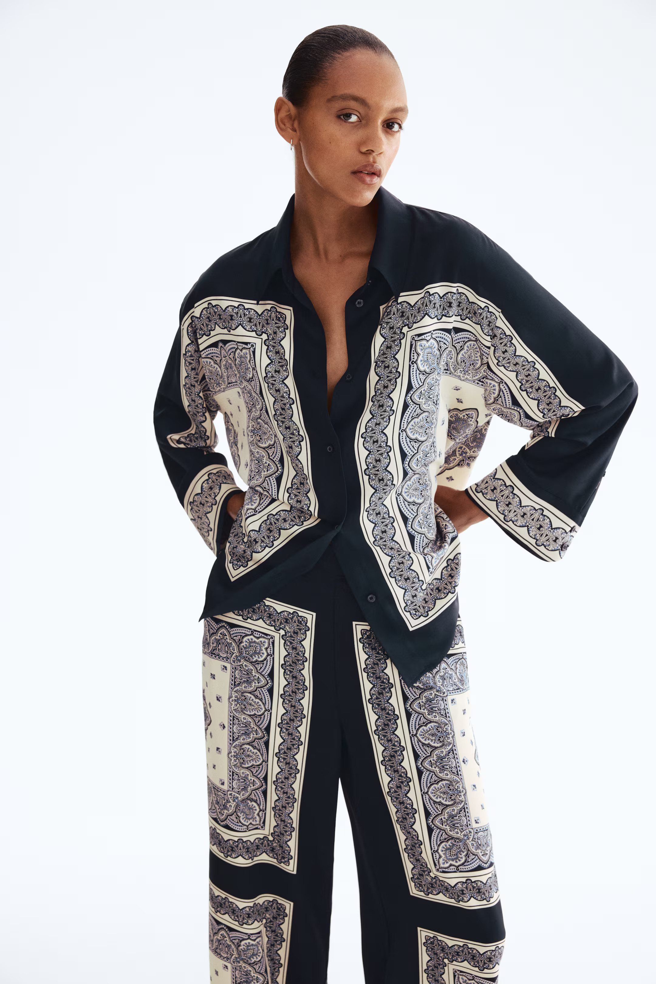 Oversized Twill Shirt | H&M (US + CA)