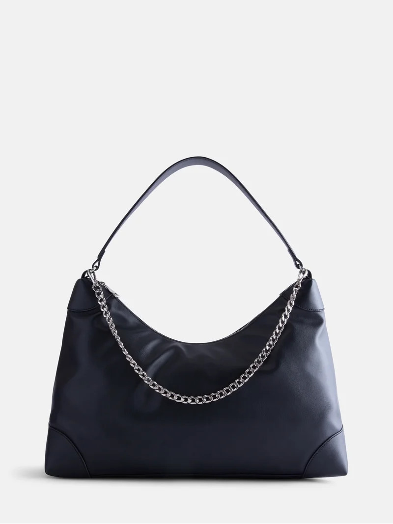 No Boundaries Women's Slouchy Hobo Bag, Black | Walmart (US)