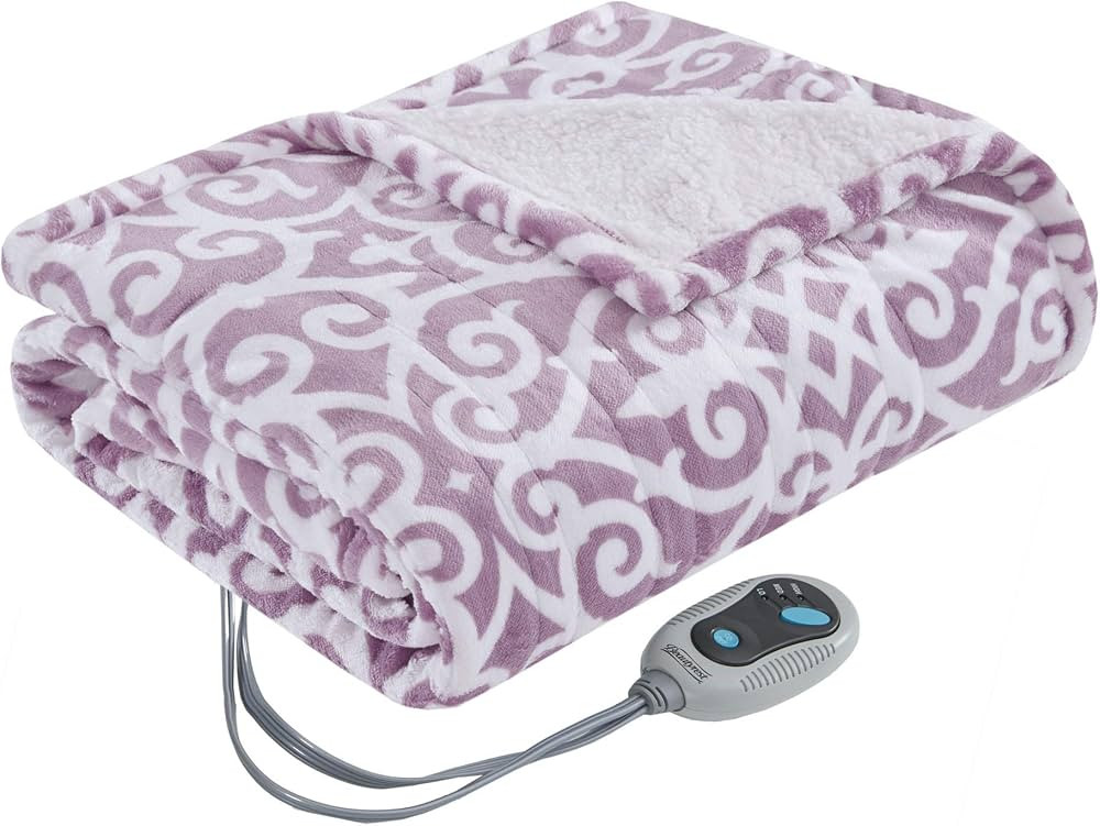 Beautyrest Heated Throw Blanket Wearable Shawl for Gifts, Sherpa to Fleece Electric Wrap Poncho, ... | Amazon (US)